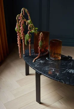 Tribus Soffbord Ovalt | Svart/Marmor