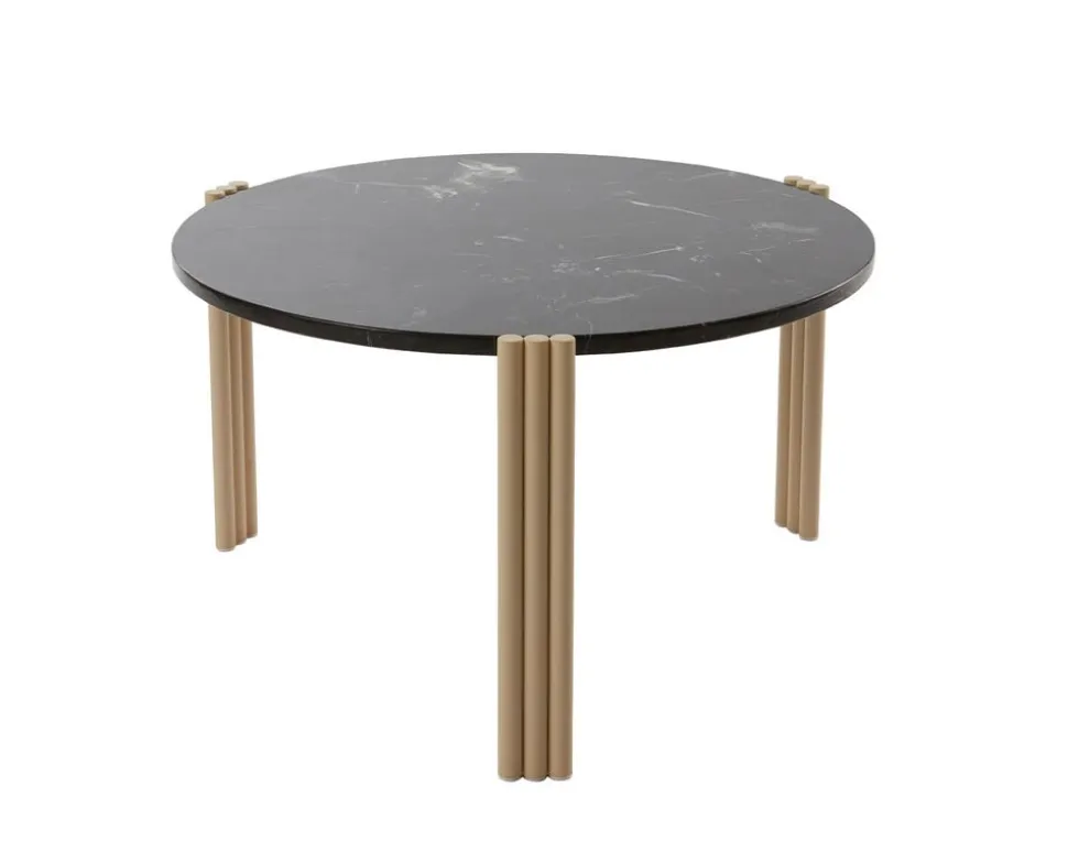 Tribus Soffbord Ø60 | Sand/Marmor