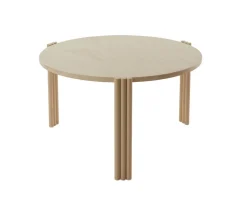 Tribus Soffbord Ø60 | Sand/Travertin