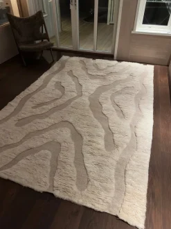 Trondheim x Josefin Lustig Matta | Beige/White Wool | 200x300