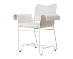 Tropique Stol | Fransar | Tyg Limonta 06, Vit