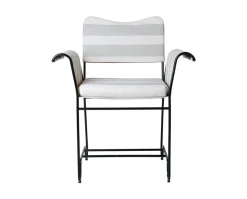 Tropique Stol | Tyg Stripe Limonta 20, Svart