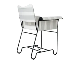 Tropique Stol | Tyg Stripe Limonta 20, Svart