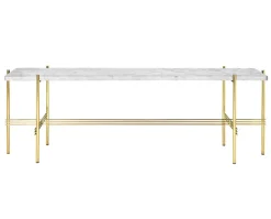 TS Console 1 hylla | Mässing/Vit Marmor