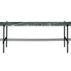 TS Console 1 hylla | Svart/Grön Marmor