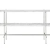 TS Console 2 hyllor | Stål/Vit Marmor