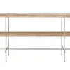 TS Console 2 hyllor | Stål/Warm Taupe Travertine