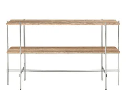 TS Console 2 hyllor | Stål/Warm Taupe Travertine
