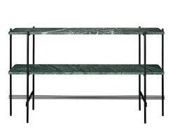 TS Console 2 hyllor | Svart/Grön Marmor