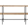 TS Console 2 hyllor | Svart/Warm Taupe Travertin