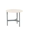 Twist Soffbord Ø45 | Light Grey/ Travertine Look