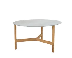 Twist Soffbord Ø70 | Teak/ Fossil Grey