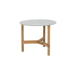 Twist Soffbord Ø45 | Teak/ Fossil Grey