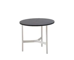 Twist Soffbord Ø45 | White/ Dark Grey