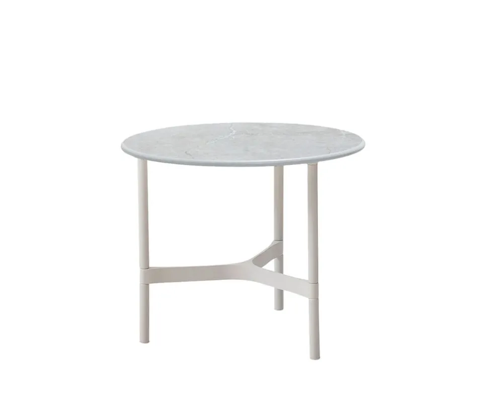 Twist Soffbord Ø45 | White/ Fossil Grey
