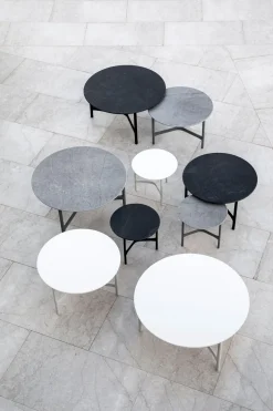 Twist Soffbord Ø70 | White/ Fossil Grey