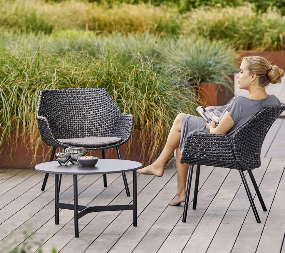 Twist Soffbord Ø90 | White/ Fossil Grey