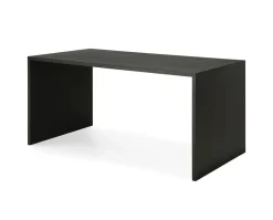 U Skrivbord 160x80 | Svartlackad Ek