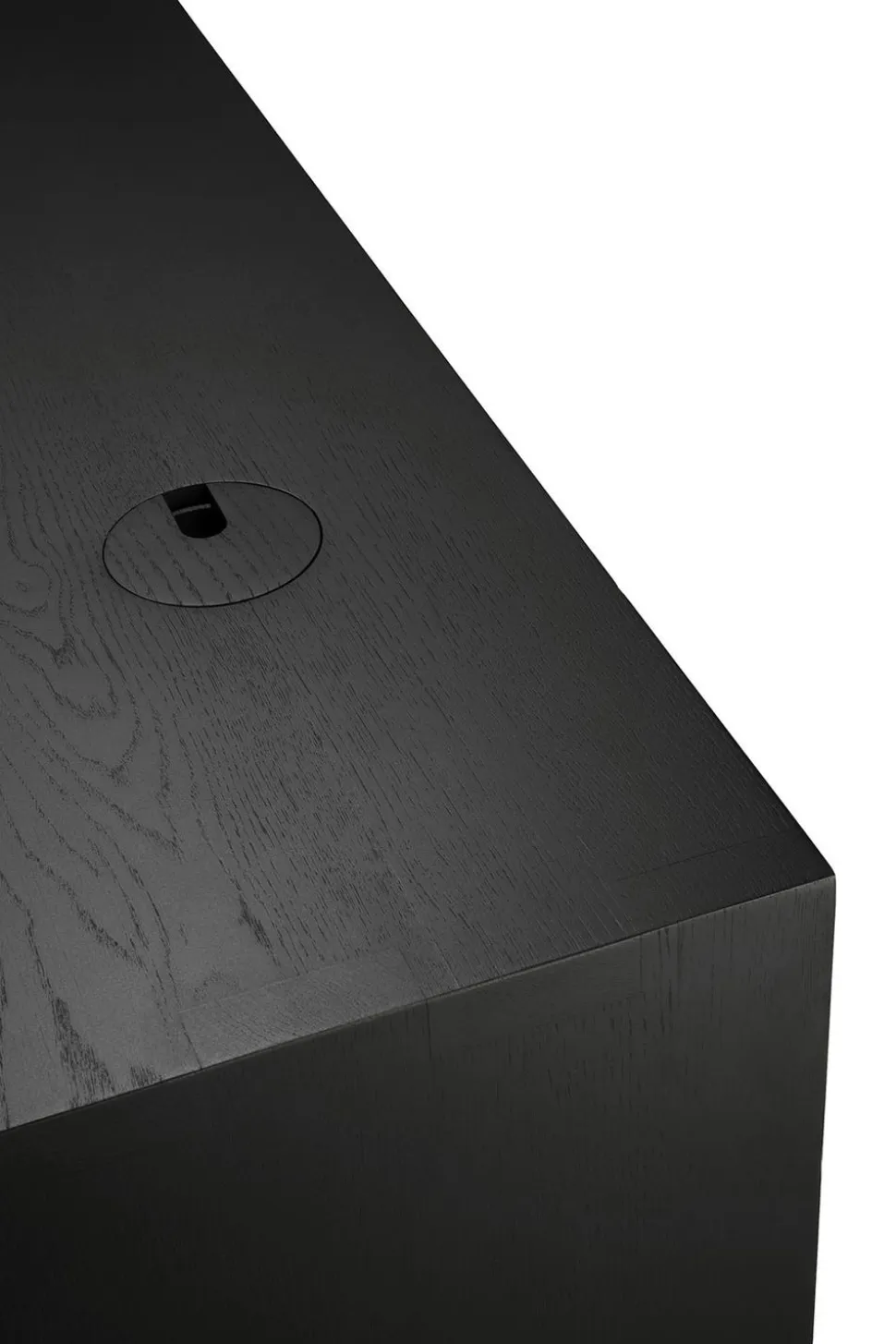 U Skrivbord 160x80 | Svartlackad Ek