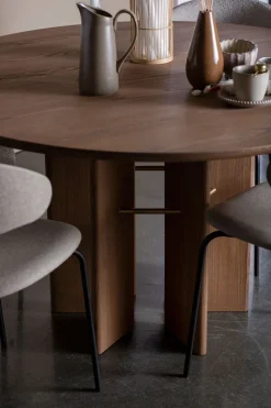 Velvet Fan Matbord | Runt | Delad Skiva