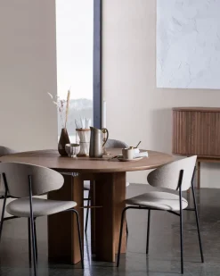 Velvet Fan Matbord | Runt | Delad Skiva