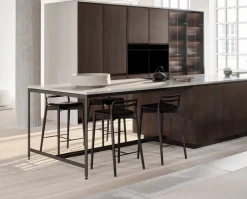 Vipp 484 Cabin Counter Stol | Ljus ek, sand läder
