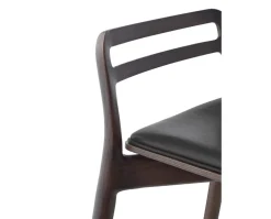 Vipp 484 Cabin Counter Stol | Mörk ek, svart läder