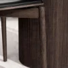 Vipp 495 Cabin Matbord Ø150 | Mörk Ek, Beige Marmor/Jura
