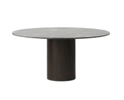 Vipp 495 Cabin Matbord Ø150 | Mörk Ek, Pietra Marmor
