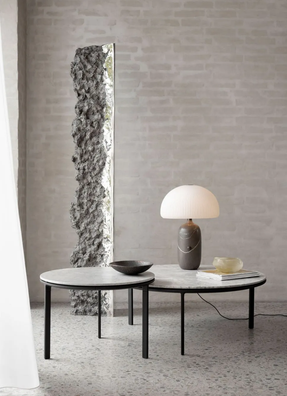 Vipp 423 Coffee Table Ø60 | Marmor, Sky Grey