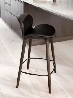 Vipp 465 Lodge Barstol | Mörk Ek | Lädersits