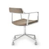 Vipp 452 Swivel Chair | Fötter | Polerat Aluminium, Dark Sand Tyg