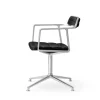 Vipp 452 Swivel Chair | Fötter | Polerat Aluminium, Svart Läder