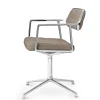 Vipp 453 Swivel Stol | Fötter | Textil Mörk Sand, Polerat Aluminium