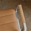 Vipp 453 Swivel Stol | Hjul | Camel Läder, Polerat Aluminium