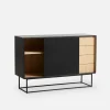 Virka Sideboard Hög | Svart / Vitpig.