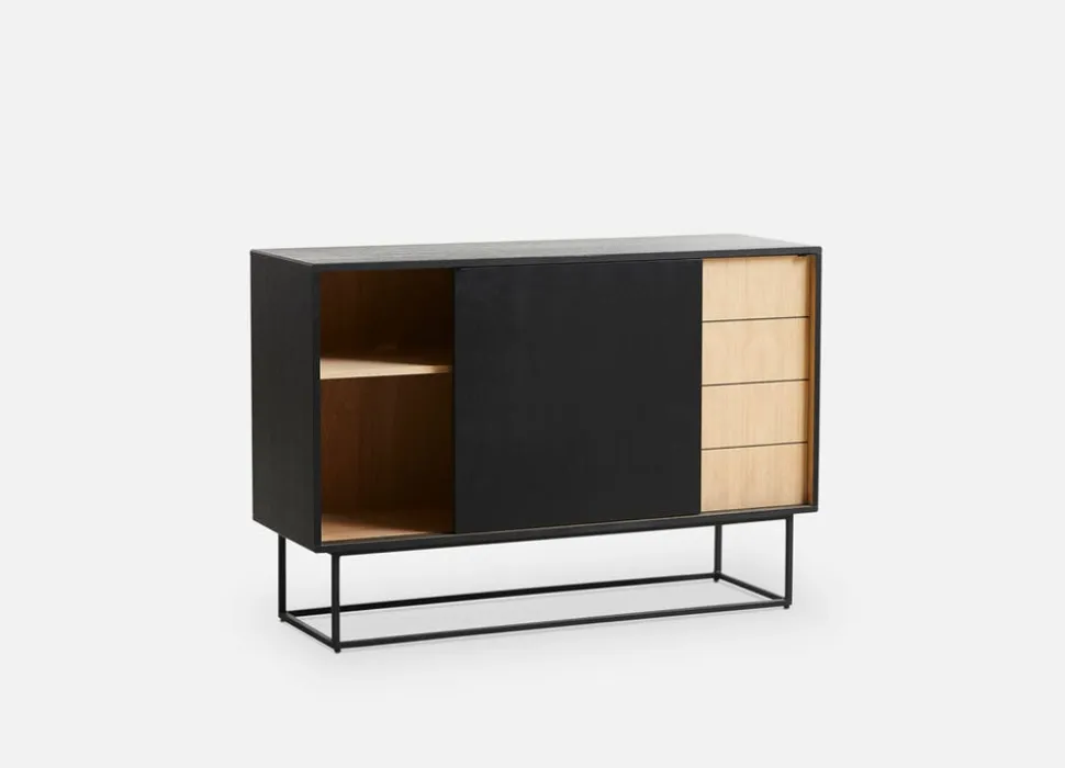 Virka Sideboard Hög | Svart / Vitpig.