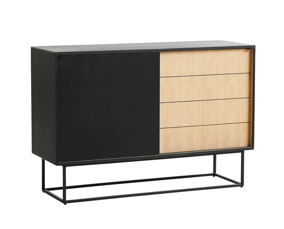 Virka Sideboard Hög | Svart / Vitpig.