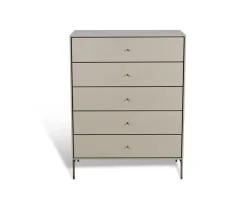 Volt Byrå 5 Lådor | Beige / Rostfritt