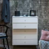 Volt Byrå 5 Lådor | Beige / Svart