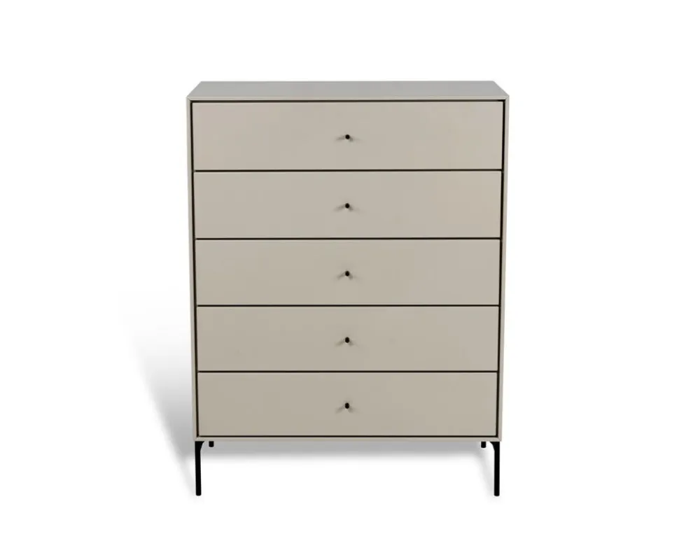 Volt Byrå 5 Lådor | Beige / Svart