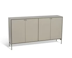 Volt Sideboard Täckta Dörrar | Beige / Rostfritt