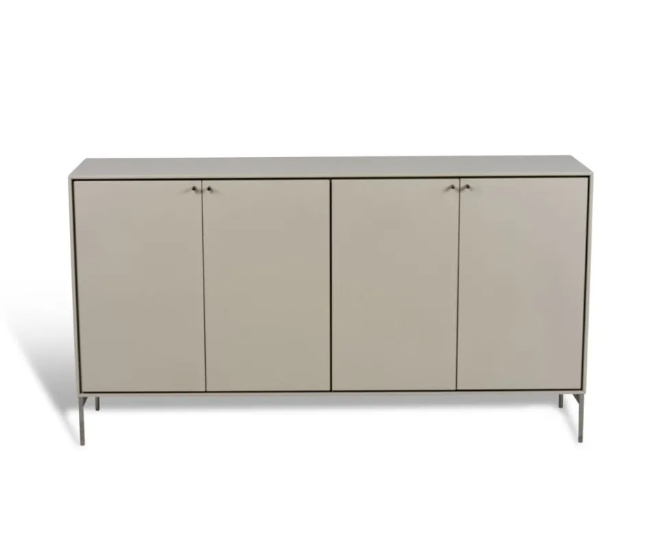 Volt Sideboard Täckta Dörrar | Beige / Rostfritt
