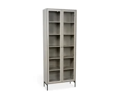 Volt Skåp Glasdörr 190 | Beige / Svart
