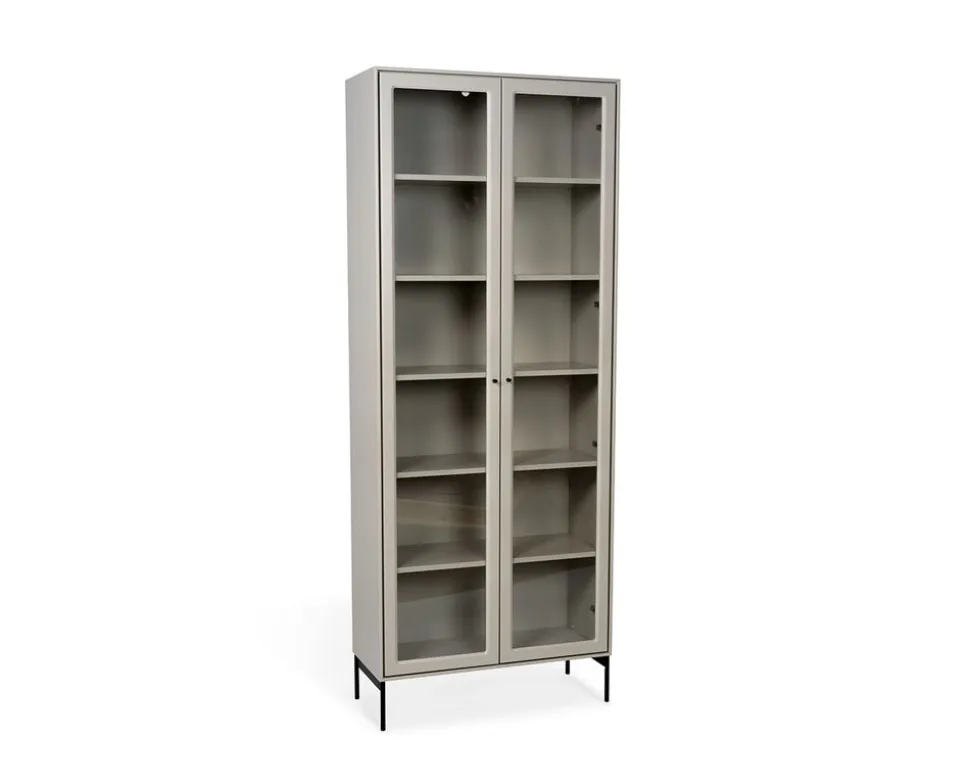 Volt Skåp Glasdörr 190 | Beige / Svart
