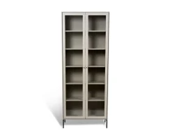 Volt Skåp Glasdörr 190 | Beige / Svart