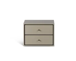 VOLT Sängbord Vägghängt | Beige / Rostfritt