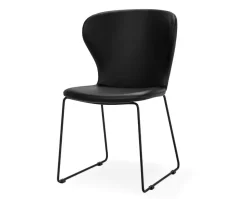 Wing Stol | Svart PU | Svart metall