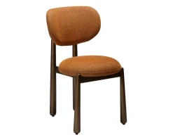 Woke Stol | Pumpkin Spice Bouclé/Antique Brass
