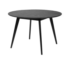 Yumi Matbord | Runt Ø115, Svartlackad Ek
